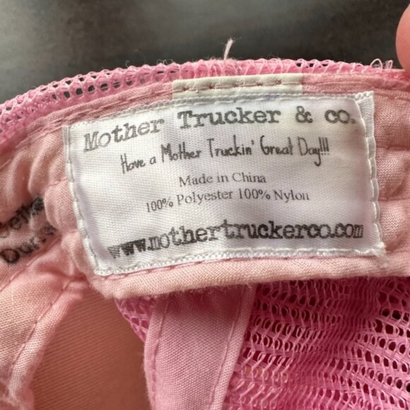 Mother Trucker Hat Co, Girl Power Pink Trucker Hat One Size - Picture 3 of 7